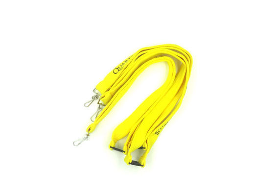 China Polyester Yellow Individual Custom Lanyards , Custom Name Lanyard For Exhibition supplier