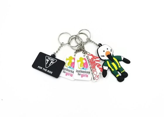 China 2D 3D PVC Colorful Custom Printed Keychains Irregular / Rectangle Shape With Logo Custom supplier