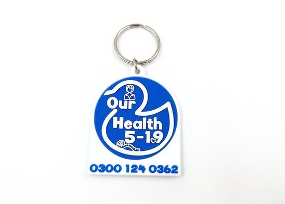 China Promotional Item Pvc Key Holder , Metal 2D Anime Pvc Keychain Non - Toxic supplier