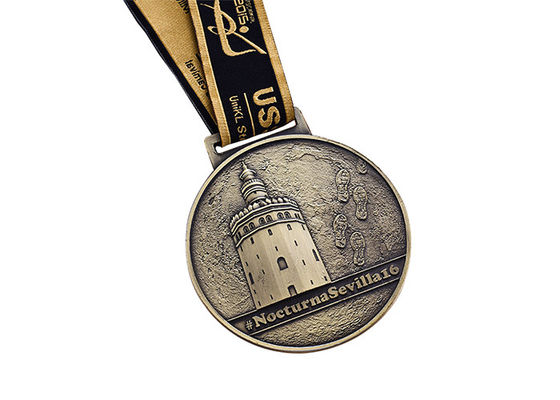 China Durable Iron Material Soccer Ball Sports Metal Medals For Promotion supplier