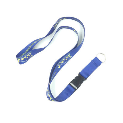 Blue Dye Sublimation Lanyard With Clip Cool Printing For Company Brand supplier