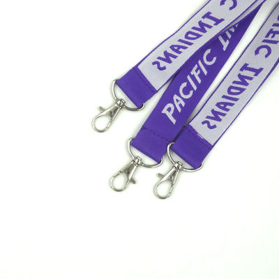 Sublimation Printing Logo Woven Neck Lanyards Free Artwork Services With Clip supplier
