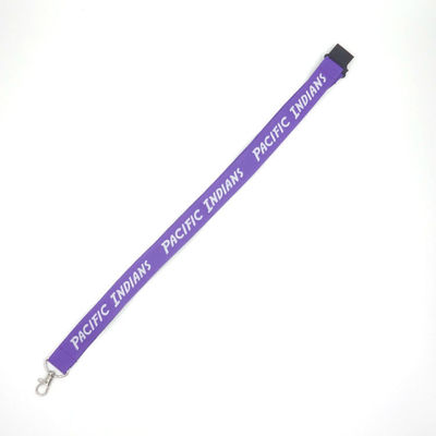 Sublimation Printing Logo Woven Neck Lanyards Free Artwork Services With Clip supplier