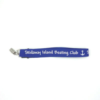 Dark Blue Personalized Key Lanyards Advertising Items With Badge Clip supplier