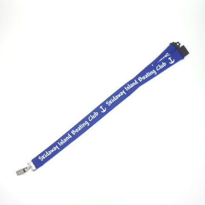 Dark Blue Personalized Key Lanyards Advertising Items With Badge Clip supplier
