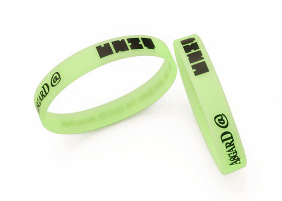 Buy custom glow in the dark silicone wristband with green/blue/red light supplier