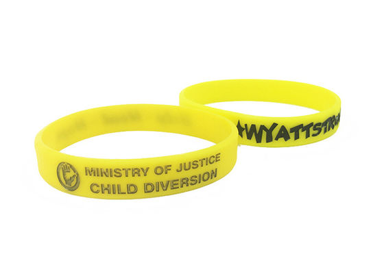 Custom logo Rubber Wristband Silicone Bracelet Two Sides Color SIlicone Wristband supplier