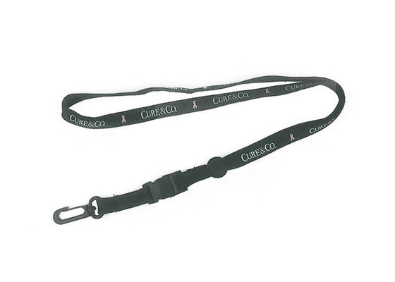 White Silkscreen Logo Custom Tubular Lanyards 920x15mm Long Service Life supplier