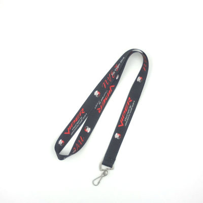 580mm/1180mm Length Single Personalised Lanyards Black Color With Hook supplier