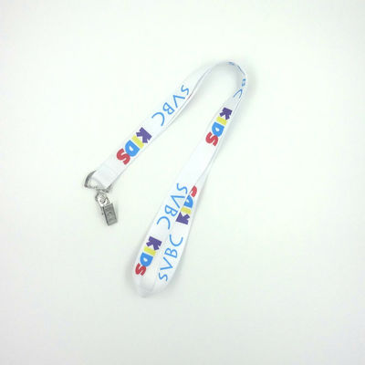 Promotional Dye Sublimated Lanyards White Polyester Lanyard Gradient Color supplier
