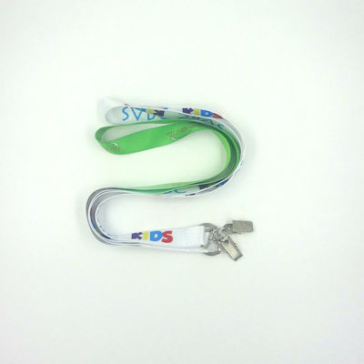 Promotional Dye Sublimated Lanyards White Polyester Lanyard Gradient Color supplier