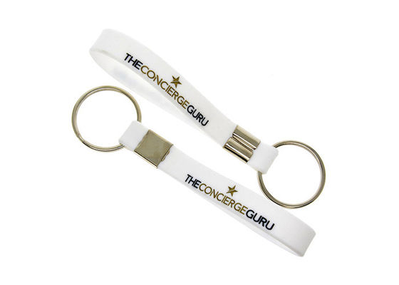 White Soft PVC Keychains Customized Size Colorful Design Hog Toughness supplier