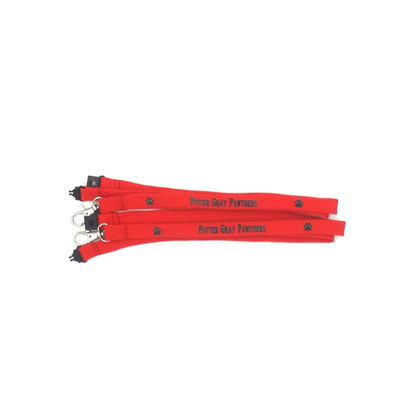 Popular Red Custom Tubular Lanyards Polyester Material Silkscreen Printing Logo supplier