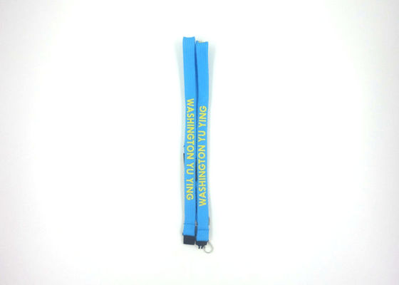 540mm/1080mm Length Personalized Breakaway Lanyards Sky Blue For Advertising supplier