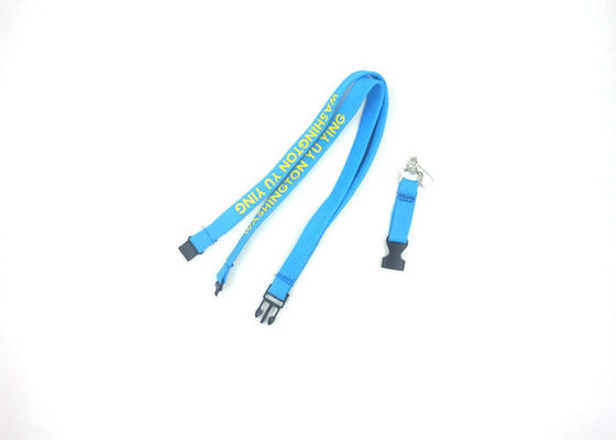 540mm/1080mm Length Personalized Breakaway Lanyards Sky Blue For Advertising supplier