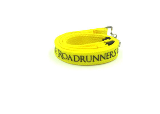 Polyester Yellow Individual Custom Lanyards , Custom Name Lanyard For Exhibition supplier