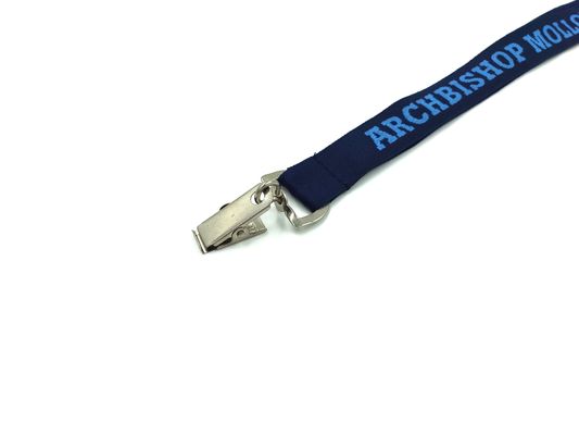 Woven Flat Id Neck Lanyard , Polyester Jacquard Neck Lanyard For Badges supplier