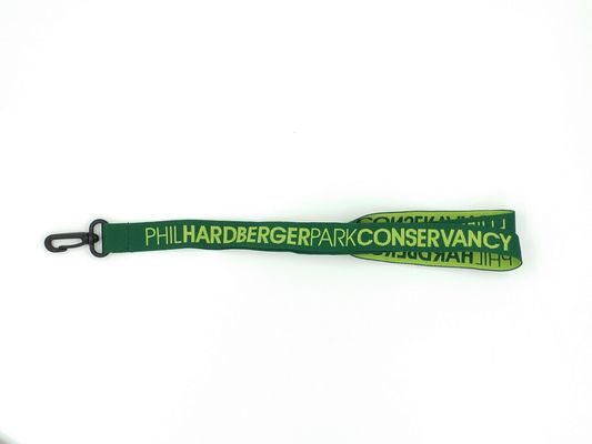 460mm Length Custom Woven Neck Lanyards Light Green Logo With Plastic Hook supplier
