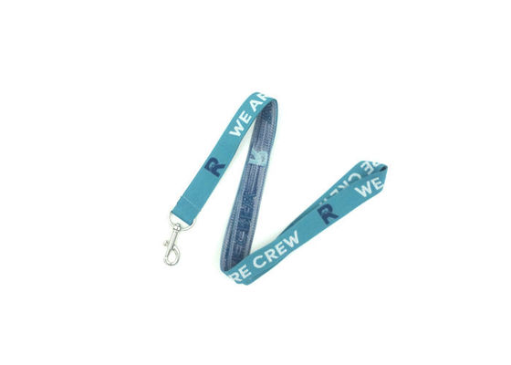 Polyester Material Custom Woven Lanyards , Embroidery Safety Neck Lanyard supplier