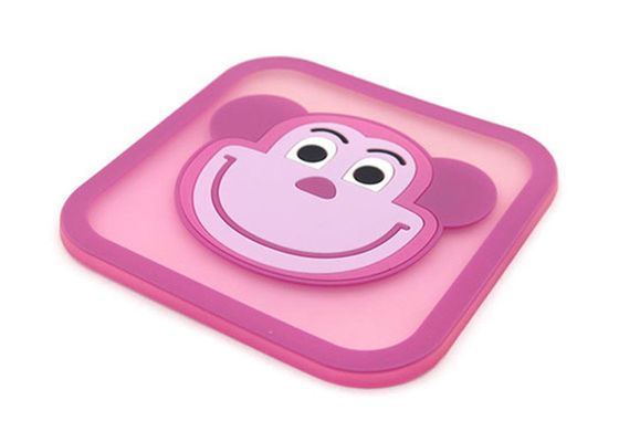 Recycled Beer Cup Soft PVC Coasters Non Toxic 10x10cm With Logo Custom supplier