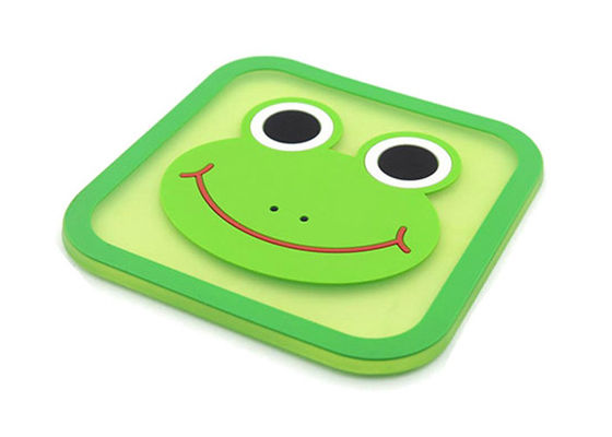 Recycled Beer Cup Soft PVC Coasters Non Toxic 10x10cm With Logo Custom supplier