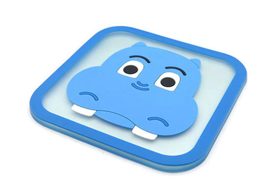 Recycled Beer Cup Soft PVC Coasters Non Toxic 10x10cm With Logo Custom supplier