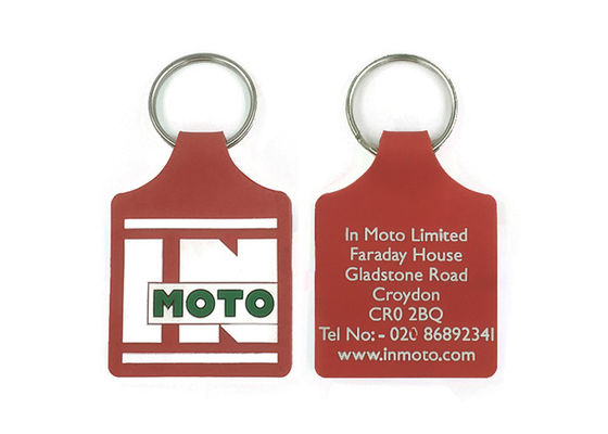 Red Soft PVC Keychains 60x40x4mm Or Customized Size In Clothes Shape supplier