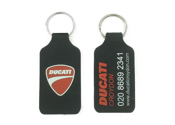 Plastic Custom Soft Pvc Keychain Double Side Embossed Keyring 100% Nontoxic supplier