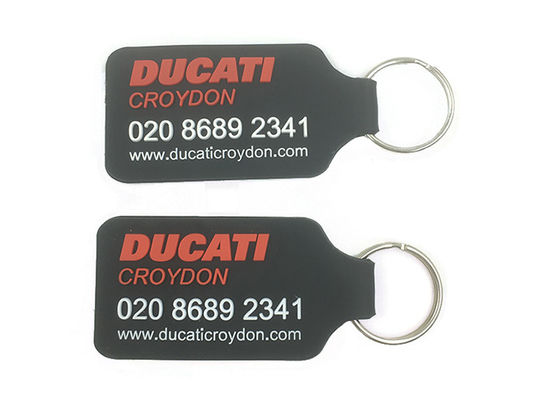 Plastic Custom Soft Pvc Keychain Double Side Embossed Keyring 100% Nontoxic supplier