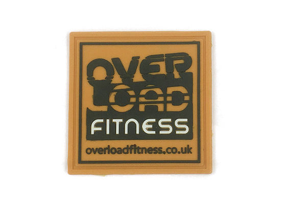 40x40x2mm Custom Patches For Hats Soft Silicone Rubber Material 3D Design supplier