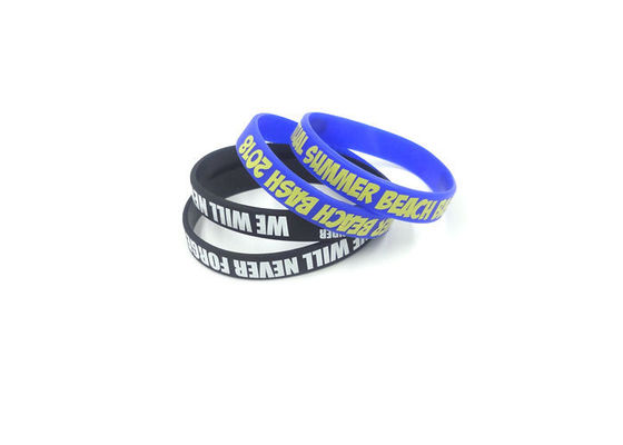 Festival Gift Custom Personalized Silicone Bracelets Portable Non - Irritating supplier