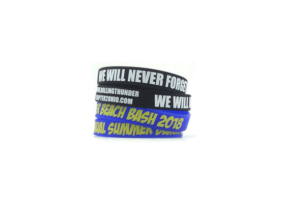 Festival Gift Custom Personalized Silicone Bracelets Portable Non - Irritating supplier