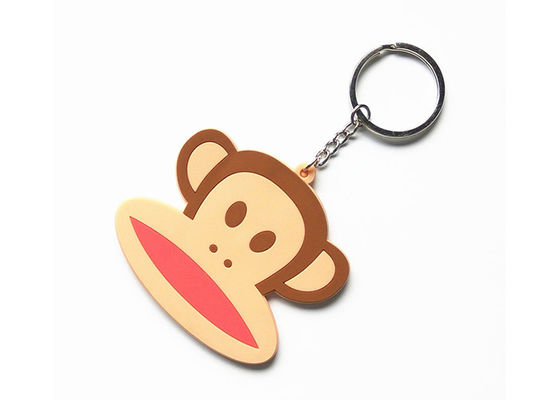 Rubber Keychains Custom For Advertising , Custom pvc Keychains 3D Design supplier