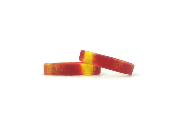 Custom Logo Debossed Sports Silicone Wristbands Without Color Infilled supplier
