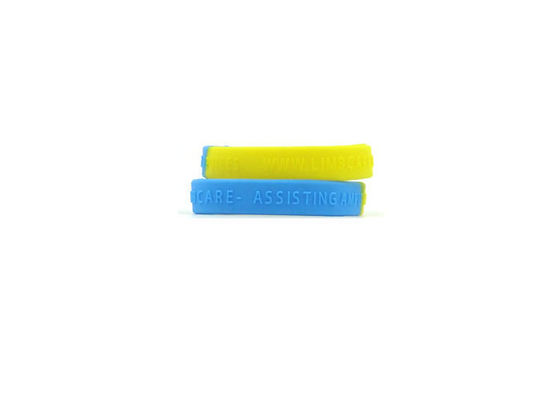 Eco Friendly Cool Silicone Bracelets , Segmented Embossed Silicone Wristbands supplier