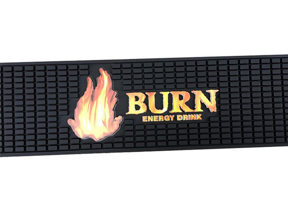 Black Anti Slip Beer Soft PVC Bar Mat Pantone Color No Odor Non Fading supplier