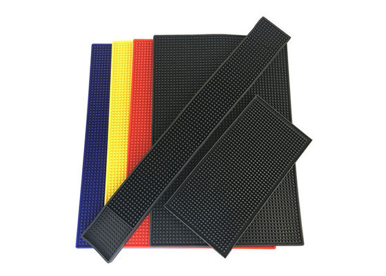 Colorful PVC Square Bar Mat , Durable Anti Slip Personalised Rubber Bar Mats supplier