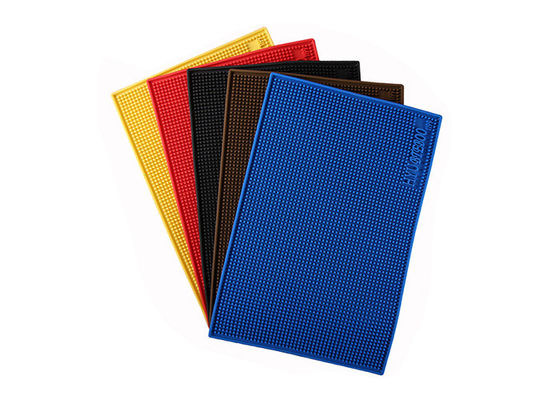 Colorful PVC Square Bar Mat , Durable Anti Slip Personalised Rubber Bar Mats supplier
