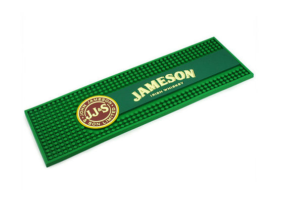 Customized Logo Plastic Soft PVC Bar Mat CMYK Color Low Cadmium Material supplier