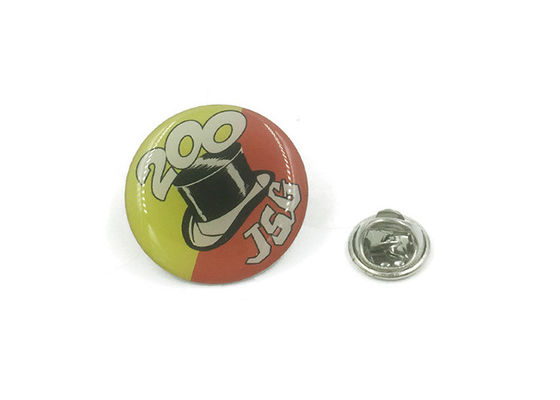 Round Metal Custom Made Enamel Badges Bright Silver Plating Aluminum Alloy Material supplier
