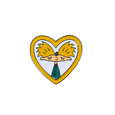 Cartoon Enamel Lapel Badges , Nickel Plating Customized Size Enamel Hat Pins supplier