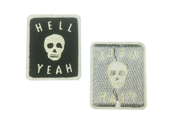 Square And Round Adhesive Embroidered Patches Laser Cut Merrowed Edge supplier