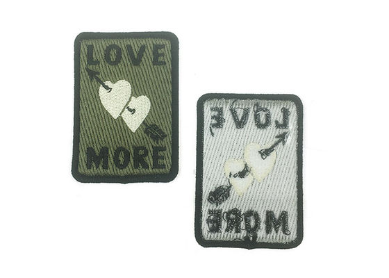 Square And Round Adhesive Embroidered Patches Laser Cut Merrowed Edge supplier
