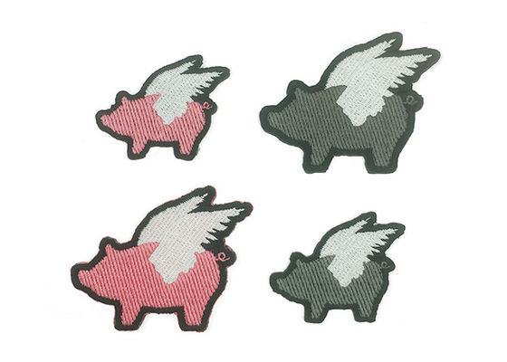 Cloth Embroidered Hat Patches , Self Adhesive Stick On Embroidered Patches supplier