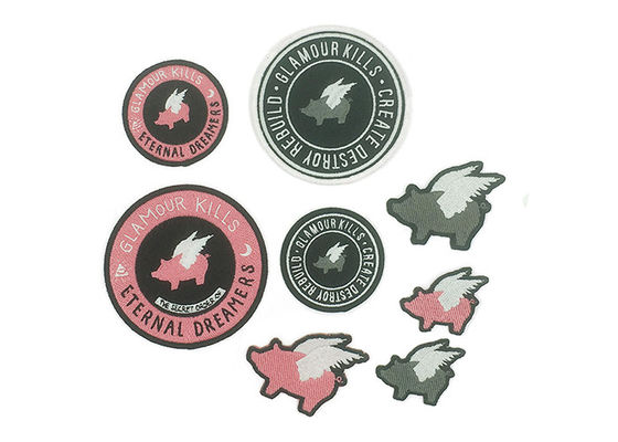 Cloth Embroidered Hat Patches , Self Adhesive Stick On Embroidered Patches supplier