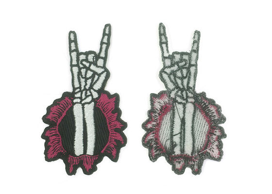 Heat Cut Border Sew On Embroidered Patches , Eco Friendly Embroidered Badge Patch supplier