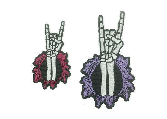 Heat Cut Border Sew On Embroidered Patches , Eco Friendly Embroidered Badge Patch supplier