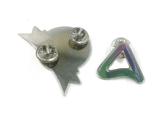 Silver Metal Enamel Lapel Pins Die Casting Process Suit Backpack Decor supplier