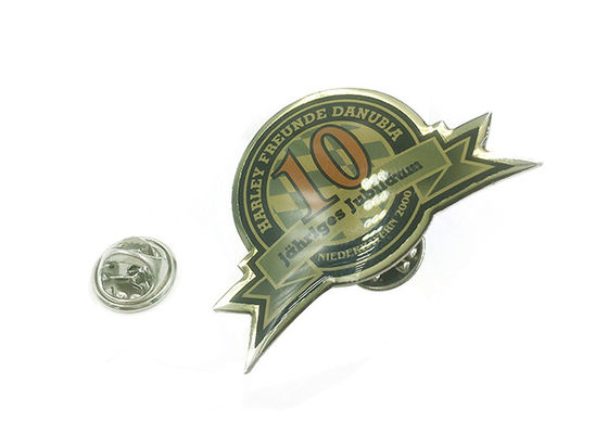 Silver Metal Enamel Lapel Pins Die Casting Process Suit Backpack Decor supplier