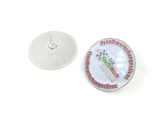 Silver Metal Enamel Lapel Pins Die Casting Process Suit Backpack Decor supplier